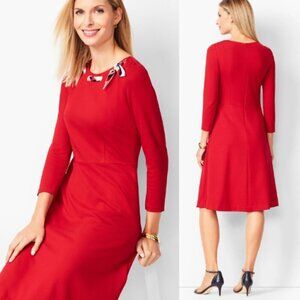 Talbots Petite Ponte Fit & Flare Dress 29236